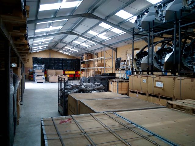 View inside CCPS Carver One parts storage